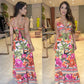 👗🌴Women's Halter Sleeveless Backless Sexy Beach Dress 🩱 Tropischer Stil, perfekt für den Urlaub, zeigen Sie Ihre Kurven!
