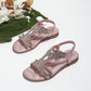 🔥Sommeraktion 50% Rabatt🔥!!!💖2025Flache Sommersandalen für Damen mit Strasssteinen