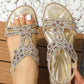 🔥Sommeraktion 50% Rabatt🔥!!!💖2025Flache Sommersandalen für Damen mit Strasssteinen