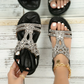 🔥Sommeraktion 50% Rabatt🔥!!!💖2025Flache Sommersandalen für Damen mit Strasssteinen