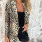 🔥🌸Recycelter Woll-Blazer mit Retro-Leoparden – Fair Trade & 4-Jahreszeiten-Tragbarkeit