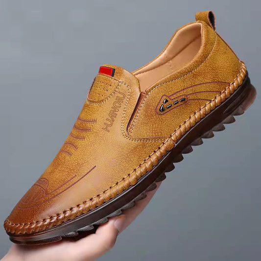Herren Leder Slip-On Loafer