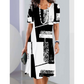 💕🔥Women's Casual Loose Floral 3D Digital Printed Round Neck Dresses