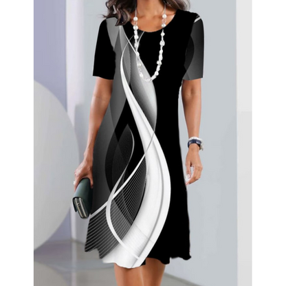 💕🔥Women's Casual Loose Floral 3D Digital Printed Round Neck Dresses