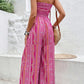 🔥💕Women's Printed High-Slit Strapless Jumpsuit