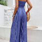 🔥💕Women's Printed High-Slit Strapless Jumpsuit