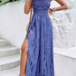 🔥💕Women's Printed High-Slit Strapless Jumpsuit