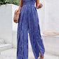🔥💕Women's Printed High-Slit Strapless Jumpsuit