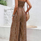 🔥💕Women's Printed High-Slit Strapless Jumpsuit
