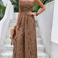 🔥💕Women's Printed High-Slit Strapless Jumpsuit