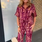💕🌸Women's Printed Button-Down Shirt & Pants 2-Piece Set