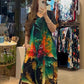 Vestidos casuales holgados con cuello en V y manga corta para mujer