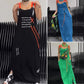 Vestido informal sin mangas estampado para mujer
