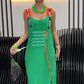 Vestido informal sin mangas estampado para mujer