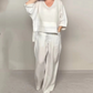 💥Irregular Hem Cotton Linen Short Sleeve Casual 2-Piece Set
