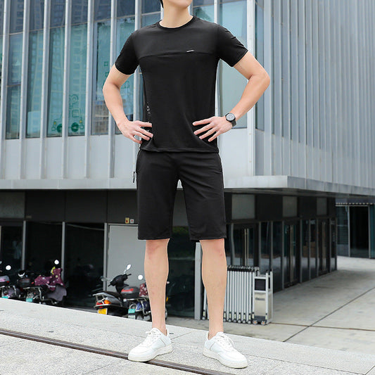 Herren-Sommer-Trainingsanzug mit Kurzarmshirt & Shorts