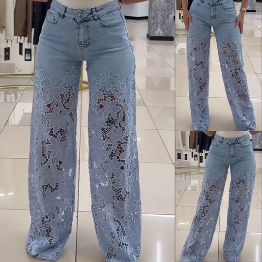 👖🩵 Patrón de encaje💎 Diseño de corte🧣 Patrón de patchwork💞
