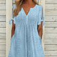 💥👗Women's Elegant V-Neck Hollow-Out Solid Dress