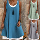 ⏰Zeitlich begrenzter Rabatt🍃Women's Casual Loose Sleeveless Fake Two Piece Tank Dresses