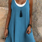 ⏰Zeitlich begrenzter Rabatt🍃Women's Casual Loose Sleeveless Fake Two Piece Tank Dresses