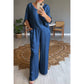Conjunto de top y pantalón de satén suelto para mujer