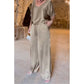 Conjunto de top y pantalón de satén suelto para mujer