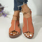 Damen Plateau-Sandalen mit Knöchelriemen