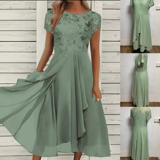 Elegantes Damenkleid mit Rundhalsausschnitt