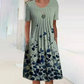 💕💥Women’s Floral Crew Neck Knee-Length Dress