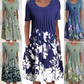 💕💥Women’s Floral Crew Neck Knee-Length Dress