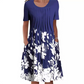 💕💥Women’s Floral Crew Neck Knee-Length Dress