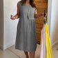 💕👗Women's Casual Round Neck Sleeveless Loose Fit Dress