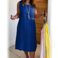 💕👗Women's Casual Round Neck Sleeveless Loose Fit Dress