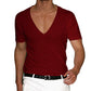 Classic Deep V-Neck T-Shirt for Men