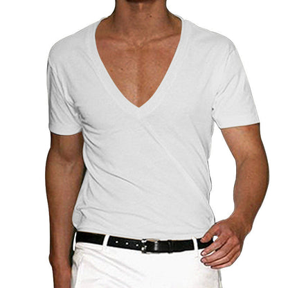 Classic Deep V-Neck T-Shirt for Men