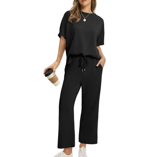 ⏳Zeitlich begrenztes Angebot⏰Women's Soft Casual Top and Pants Set