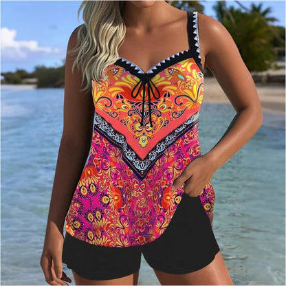 👙Printed Swimsuit Top & Shorts Set🌴