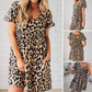 Women's Casual Leopard Print Mini Dress
