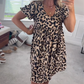 Women's Casual Leopard Print Mini Dress