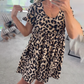 Women's Casual Leopard Print Mini Dress