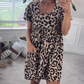 Women's Casual Leopard Print Mini Dress