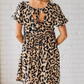 Women's Casual Leopard Print Mini Dress