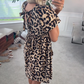 Women's Casual Leopard Print Mini Dress