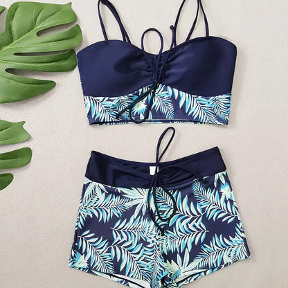 🏖️2025 Neues Design👙✨Damen bedrucktes zweiteiliges Badeanzug-Set