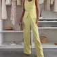 🌸Sommer-Schnäppchen 60% RABATT🌸Set aus ärmellosem Oberteil und langer Hose für Damen