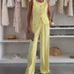 🌸Sommer-Schnäppchen 60% RABATT🌸Set aus ärmellosem Oberteil und langer Hose für Damen