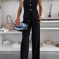 🌸Sommer-Schnäppchen 60% RABATT🌸Set aus ärmellosem Oberteil und langer Hose für Damen
