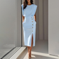 👑Elegantes Midikleid mit Schlitz für Damen