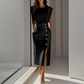 👑Elegantes Midikleid mit Schlitz für Damen