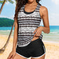Damen Bequem Bedruckter Bikini 3-teiliges Set